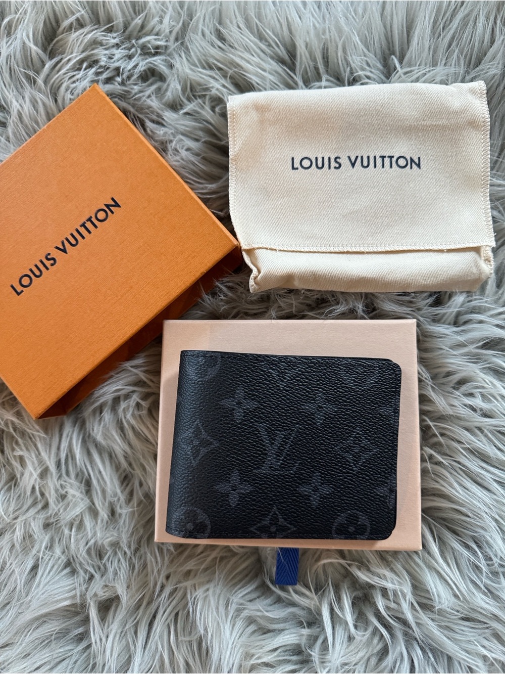 Louis Vuitton Black Monogram Eclipse Money Clip Wallet